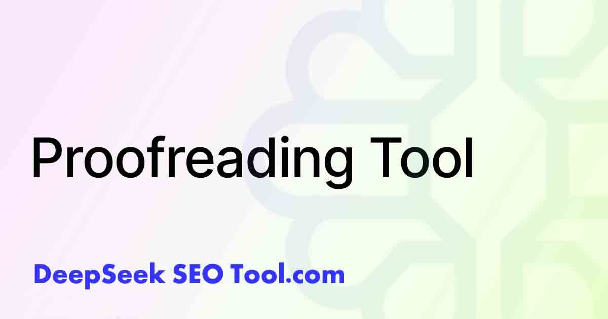 Online Proofreader Tool